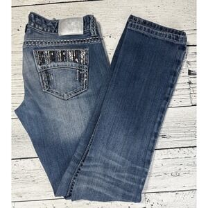 Maurice's Women's ‎ Jeans 3/4 Short  With  Embellished Pockets.